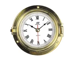 Polished Brass Clock - 140mm
