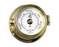 Polished Brass Barometer - 140mm