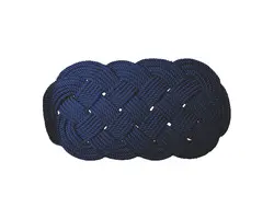 Blue Welcome Rope Mat - 600x330mm, Color: Blue