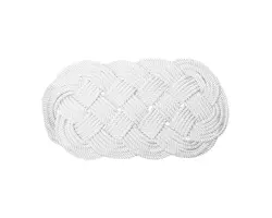 White Welcome Rope Mat - 470x250mm