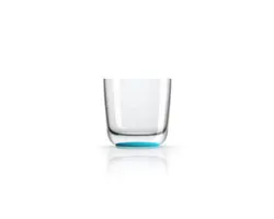 Low Whisky Tumbler - Lagoon Blue Line