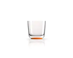 Low Whisky Tumbler - Orange Line