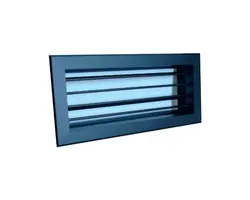 Black Aluminum Supply Air Grille - 200x100mm