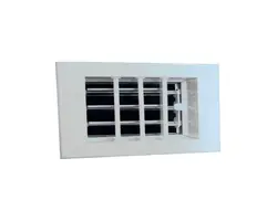White Aluminum Supply Air Grille with Damper - 100x100mm