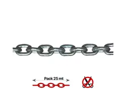 Galvanized Chain - 4mm - 25m, Chain  diameter, mm: 4