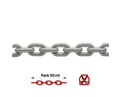 Galvanized Calibrated Chain - 6mm - 50m, Chain  diameter, mm: 6