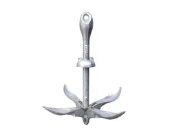 Galvanized Steel Grapnel Anchor - 8kg, Weight, kg: 8