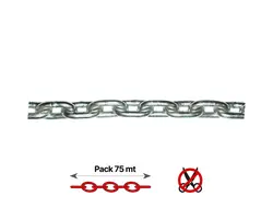 Stainless Steel Calibrated Chain - 6mm - 75m