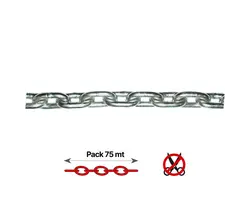 Stainless Steel Calibrated Chain - 8mm - 75m, Chain  diameter, mm: 8, Spool, m: 75