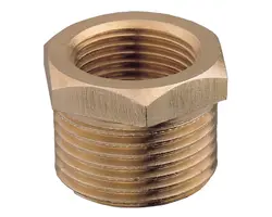 Brass Reducing Coupling M-F - 3/8" to 1/4", Thread: 3/8"-1/4"