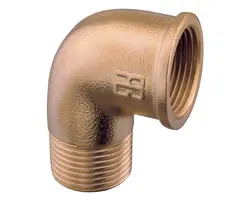 Brass Elbow 90° M-F - 1/2", Thread: 1/2"