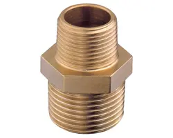 Brass nipple reducing M-M 2"1/2 to 2", Thread: 2"1/2-2"