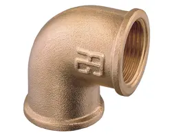 Brass Elbow 90° F-F - 1/4", Thread: F1/4"