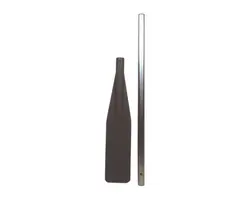 Anodized Aluminium Jointed Oar - 35mm - 150cm - Black