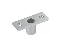 Chromed Brass Rowlock Socket - 12mm - 60x24mm