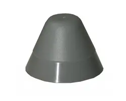 Black PVC terminal cone