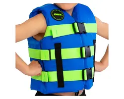 Nylon Life Vest for Kids - Blue, Color: Blue