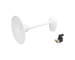 White IMO Approved Marine Horn with Electric Valve - 24V
