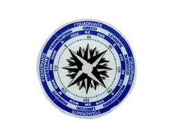 Self Adhesive Compass Card Relief Sticker
