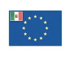 Europe & Italy Flag - 20x30cm, Dimensions, cm: 20x30