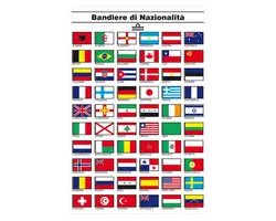 Self Adhesive National Flags Table - 16x24cm