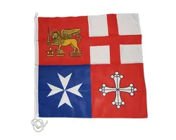 Naval Jack of the Italian Republic - 40x40cm, Dimensions, cm: 40x40