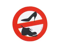 Self Adhesive "No Shoes On Board" Sticker