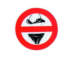 Self Adhesive "No Slip-bra On Board" Sticker