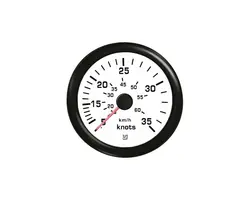 Speedometer - 35 Knots - White