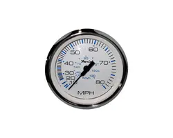 Speedometer - 70 Knots - 12V - Chromed, Color: Chrome