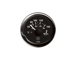 Engine Oil Temperature Gauge - Black