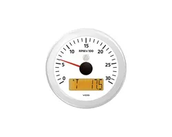 Tachometer - 3000 RPM - White