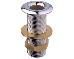 Chromed Brass Through-hull - 3" x 158mm, Thread: 3"