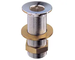 Chromed Brass Through-hull - 1/2", Thread: 1/2"