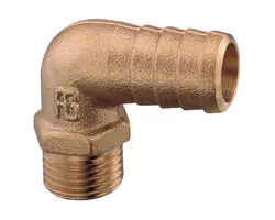 Brass Male 90° Hose Adapter - 3/4" - 25mm, Thread: M3/4", For hose diameter, mm: 25