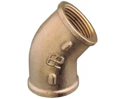 Brass Elbow 45° F-F - 3/4", Thread: F3/4"