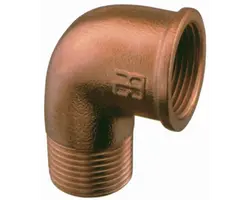 Bronze Elbow 90° M-F - 1/4", Thread: 3/8"