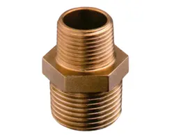 Bronze Reducing Nipple M-M - 2"1/2 to 2", Thread: 2"1/2-2"