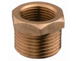 Bronze Reducing Coupling M-F - 2" to 1"1/2, Thread: 2"-1"1/2