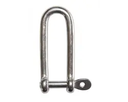 Long D Shackle Captive Pin diameter 4mm, Diameter, mm: 4