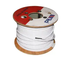 Wire rope with white plastic sheath Ø 6mm