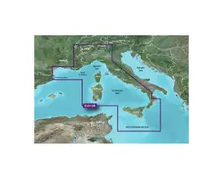 BlueChart g3 Vision - VEU012R - Mediterranean Sea, Central and West Charts