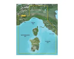 BlueChart g3 Vision - VEU451S - Italy, Ligurian Sea to Corsica and Sardinia Charts