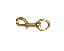 Brass Carabiner with Swivel Eye - 90mm, Length, mm: 90