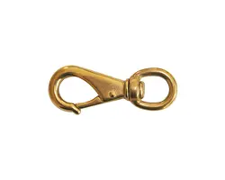 Brass carabiner - with swivel eye - 94mm