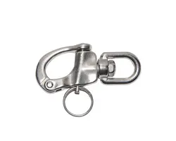 AISI 316 Snap Shackle with Swivel Eye - 124mm, Length, mm: 124