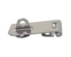 Small hasp and staple with padlock eye