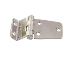 Mirror polished S.S. Offset hinge - 65x35mm