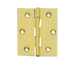 Butt Hinge in Polished Brass - 30x50mm, Dimensions, mm: 30x50