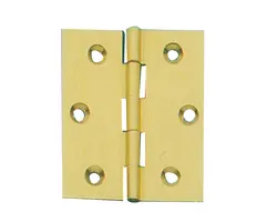 Butt Hinge in polished brass - 30x30mm